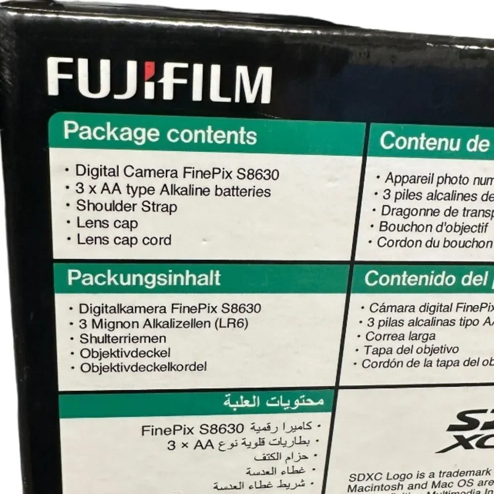 NEW IN BOX black FUJI FILM FINE PIX S8630 digital camera 3.0” lcd